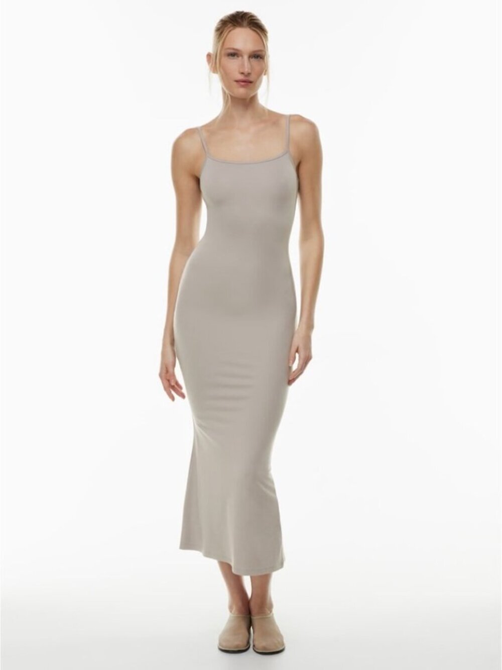 Aritzia The Group by Babaton Retreat Cami Maxi Dress Jersey Ashen Grey Size XS